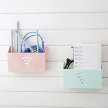 Cajas de almacenamiento de enrutador WiFi para el hogar, organizador creativo de tamaño pequeño montado en la pared, estante práctico, caja de plástico 2024 - compra barato