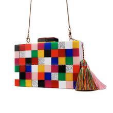 Minauditere, bolsa mãe de pérola, bolsa de mão para tarde, para meninas, envelope, bolsa de mão em acrílico colorida, carteira 2024 - compre barato