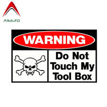 Aliauto Warning Car Sticker Do Not Touch My Tool Box Skull Decal Accessories PVC for  Mitsubishi Golf 4 Cooper Kia Rio,16cm*10cm 2024 - buy cheap
