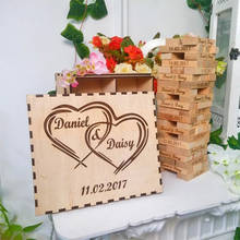 Custom infinity love Jengo tower game Wedding guest book Alternative gift Personalized gift Jeng Wedding gift Jana guestbook 2024 - buy cheap