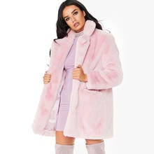 Loose Plus Size Fur Coat Women Winter Warm Soft Teddy Fluffy Faux Fur Coats Elegant Shaggy Plush Long Woman Solid Jackets 2024 - buy cheap