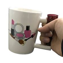 3D Make Up Style Coffee Mugs Ceramic Tea Water Cups Creative Drinkware 2024 - buy cheap