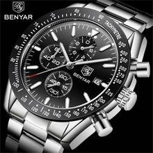 Benyar 2021 Men's Quartz Watch Top Luxury Brand Men's Watch Luxury Casual Fashion Auto Waterproof Male Clock Relogio Masculino 2024 - buy cheap