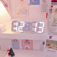 Цифровой будильник в скандинавском стиле, настенные часы с функцией повтора, настольные часы, календарь, термометр, дисплей, офисные электронные часы 2024 - купить недорого