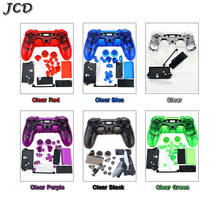 JCD-carcasa completa para mando de PS4 V1, Kit de botones para Sony PS4 JDM-001 011, transparente 2024 - compra barato