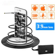 Newest 3.9MM 2.0MP Wireless Endoscope Camera WiFi Borescope Inspection Camera IP67 Flexible Snake Camera for Android iOS PC 2024 - buy cheap