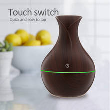 USB Air Humidifier Mini Wood Grain Essential Oil Diffuser Household Aroma Diffuser Aromatherapy With Led Night Light For Office 2024 - купить недорого