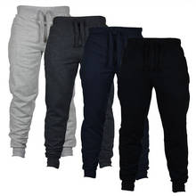 Pantalones de chándal para hombre, pantalón informal, elástico, de algodón, para gimnasio, Fitness, ejercicio, gris 2024 - compra barato