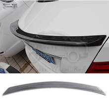 W204 spoiler c-classe de fibra de carbono asa traseira do carro spoiler para benz w204 c180 c200 c260 c280 c300 4 porta estilo do carro 2007-2014 2024 - compre barato