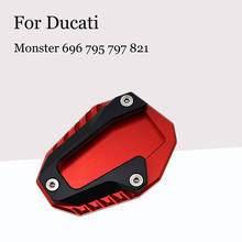 Soporte lateral para pies de motocicleta, accesorios de almohadilla grande para Ducati Monster 696, 795, 797, 821 2024 - compra barato