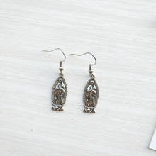 QIGO Vintage Metal Virgin Mary Drop Earrings Religious Jewelry For Women 2024 - buy cheap