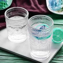 New Style 260/380ml Vintage Sunflower Engraved Single Layer Cold Drink Beer Glass Cup Tea Mug Kitchen Bar Drinkware Accessories 2024 - buy cheap