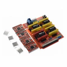 Máquina de grabado cnc shield v3, impresora 3D, + 4 piezas, controlador A4988, placa de expansión para Arduino 2024 - compra barato