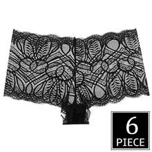Women's Underwear Lace Panties Seamless Lingerie Sexy Briefs Pants Hip Up Boyshort Female Underpants Thong 6pcs/lot 2024 - buy cheap