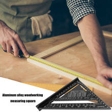 Woodworking tentar ângulo quadrado triângulo transferidor medida de madeira régua perfil marcação ferramenta de medição métrica de alumínio régua 2024 - compre barato