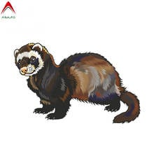 Aliauto Animal Car Sticker Cartoon Ferret Vinyl Decal Laptop Travel Luggage Waterproof Automobiles Accessories,13cm*6.5cm 2024 - buy cheap