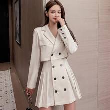 Blazer Dress Women Mini Party Office Lady Elegant Dress Female One-piece Dress Korean Buttons Long Sleeve Clothes Spring Autumn 2024 - buy cheap