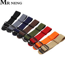 18mm 20mm 22mm Solid color For Perlon Woven Nylon watchbands bracelet fabric Woven Watch Strap Band Black Buckle belt Green Navy 2024 - buy cheap