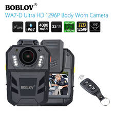 Boblov WA7-D corpo vestido câmera hd 1296p wearable câmera dvr gravador de vídeo câmera de segurança com controle remoto câmera da polícia 2024 - compre barato