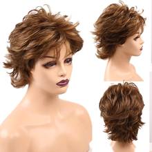 Amir peruca feminina de cabelo sintético, peruca curta loira, fofinha com fibras sintéticas, resistente ao calor, natural, africana 2024 - compre barato