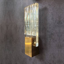 Luminária de parede de cristal em led, moderna lâmpada de parede para quarto, estudo, modelo de quarto, casa de campo, escada 2024 - compre barato