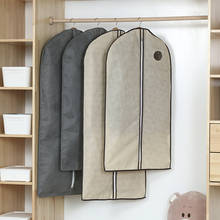 6 Pcs/lot Non-woven Fabric Hanging Clothes Dust Cover Moisture Proof Overcoat Suit Cover Bag Long Storage Bag Dust Coat Cover 2024 - buy cheap