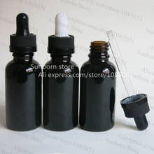 Botella de cristal negro de 1 onza, botella de aceite esencial negra de 30 ml con cuentagotas, 30 ml, 30cc 2024 - compra barato