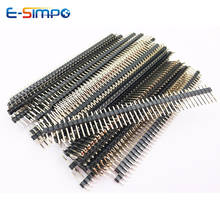 20 piezas (10 pares) 1x40 fila única 2,54mm paso cabezal de Pin rompible PCB conector tira macho hembra pin conector 2024 - compra barato