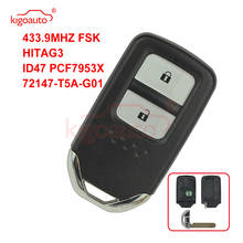 Kigoauto Smart key 2 button 433.9MHZ FSK HITAG-3 ID47 PCF7953X 72147-T5A-G01 for Honda CRV Crosstour Jade keyless remote 2024 - buy cheap