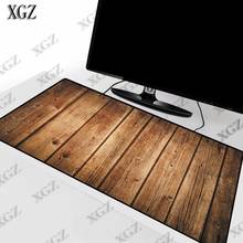 XGZ Wood Floor Texture Large Gaming Mouse Pad PC Computer Gamer Mousepad Desk Mat Locking Edge Table  for CS GO LOL Dota XXL 2024 - buy cheap