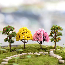 Mini árvore de resina para paisagem, artesanato bonsai, estatueta de terrário de jardim, acessórios, decorações de jardim de fadas, 1 peça 2024 - compre barato