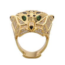 Classic animal shape ring tiger head ring full of zircon Party Wedding Gift Jewelry R2568 2024 - buy cheap