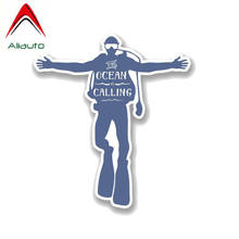 Aliauto Scuba Diver Fun Diving Car Sticker Auto Accessories PVC Decal  for Tesla Chevrolet Lacetti Cruze Skoda,14CM*15CM 2024 - buy cheap