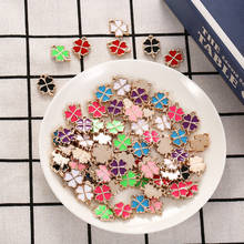 Yeyulin 30Pcs/lot Four Leaf Clover Enamel Charms Pendant for Diy Necklaces Fit Bracelets Jewelry Accessories 2024 - buy cheap