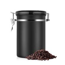 Airtight Coffee Tea Storage Container Can Stainless Steel Canister With Scoop 2024 - buy cheap