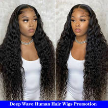 Deep Wave Lace Frontal Closure Wig Curly Lace Front Wig Brazilian Lace Front Human Hair Wigs For Black Women 2024 - buy cheap