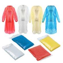 Disposable Hooded Adult Rain Coat Plastic Poncho Emergency Hiking Camping Raincoat Waterproof Whole Body Hoodies Cover Rain Gear 2024 - buy cheap