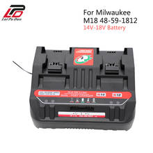 Сменное зарядное устройство для литий-ионного аккумулятора Milwaukee M18 14,4 V 18V 48-11-1811,48-11-1820,48-11-1822,48-11-1828,48-59-1812,48-59-1850 2024 - купить недорого