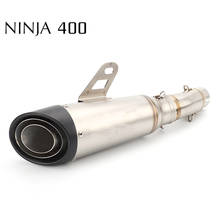 Motorcycle Modified Exhaust Pipe Muffler Exhaust Pipe NINJA400 Midpiece Ninja 400 Exhaust 2024 - buy cheap
