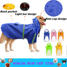 Waterproof Dog Raincoat Jumpsuit Rain Coat For Big Medium Small Dogs Pet Cloak Labrador Golden Retriever Husky Jacket S-5XL 2024 - buy cheap