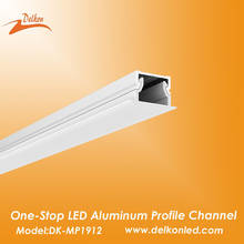 19*12mm LED Aluminum Profile 2M/6.6ft  with Milky Diffuser Cover for Glass Shelf Lighting 2024 - buy cheap