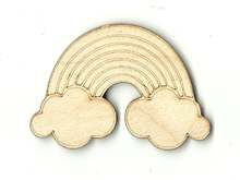 Rainbow & Clouds - Laser Cut Out Unfinished Wood Shape 2024 - buy cheap