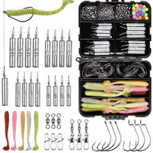 178Pcs fishing lure accessories kit with Drop shot fishing Sinkers Wacky Hooks worm baits bass trout Jig fishing 2024 - buy cheap