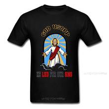 Мужская футболка God Usopp, футболка с изображением Иисуса из одного предмета, семейный Топ Nami Zoro Chopper Luffy, забавная одежда с японским пиратским аниме, 2019 2024 - купить недорого