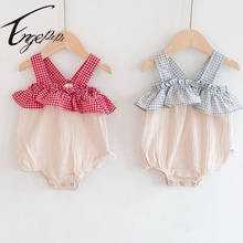Engepapa Summer Newborn Baby Girls Jumpsuit Cotton Sleeveless Infant Baby Girls Bodysuits Toddler Baby Girl Clothes 2024 - buy cheap