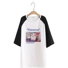 Women's Patchwork Half Sleeve O-neck T shirt 2020 Summer New Short Sleeve Print Cotton T Shirts Femme Casual Loose Tops Tees 2024 - buy cheap