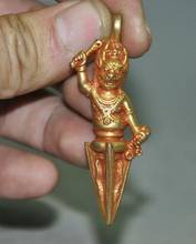 Tibetan bronze Gilt Skulptur Yamantaka Yama Dharmaraja Amulet Pendant 2024 - buy cheap