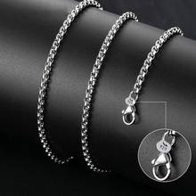 BAYTTLING 925 Sterling Silver 8/20 Round Box Chain Bracelet Necklace For Woman Men Fashion Wedding Jewelry Set Gift 2024 - buy cheap