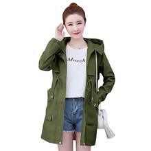 New Women's Raincoat Spring Autumn Clothing Windbreaker Coats Female Student Trench coat Large size Hooded Ladies Coats OK581 2024 - buy cheap