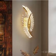 Bedroom Lighting LED Wall Lights for Home Living Room Modern Indoor Wall Decoration Gold Wings Design Shade Sconce Lamp Fixture 2024 - buy cheap